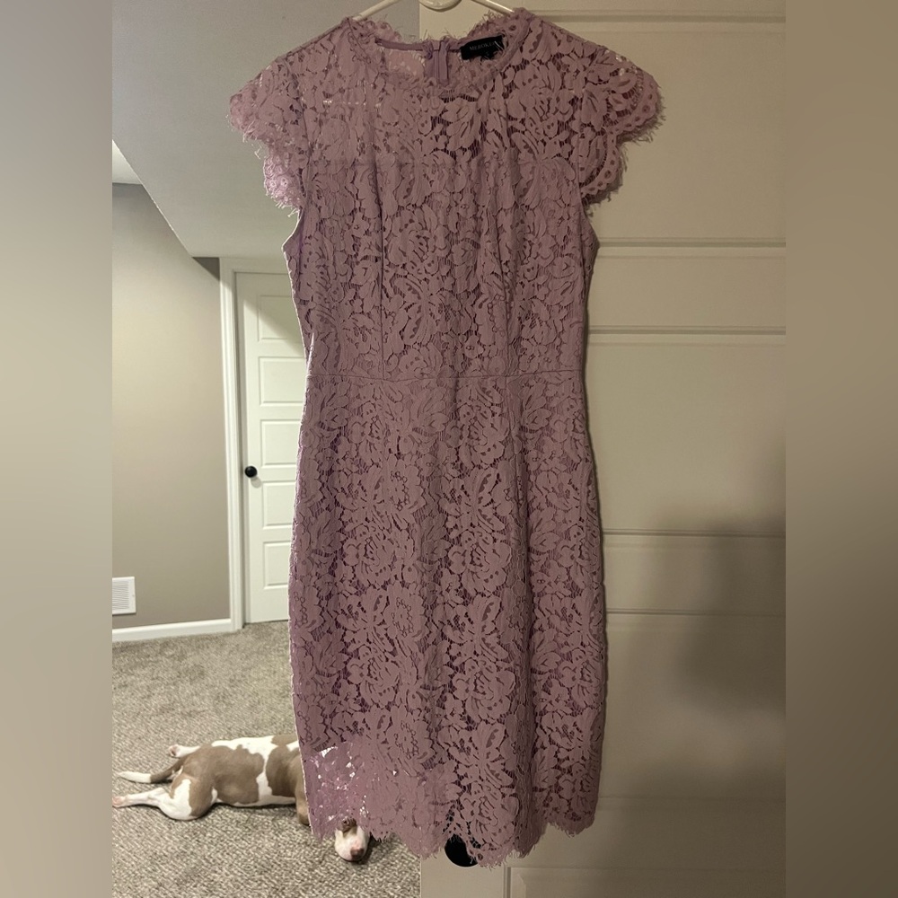 ✨HOST PICK✨ Lavender Floral Lace Cocktail Dress Size Small